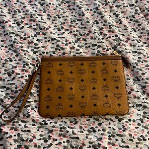MCM pouch/ wristlet/clutch